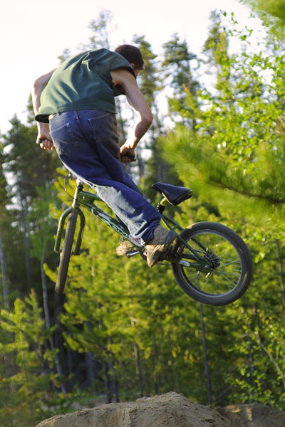 Small whip on the first hit of a six pack