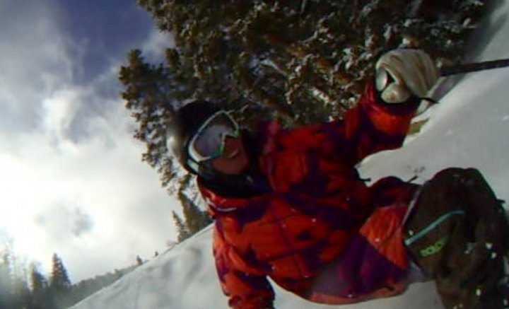 Smiling in the pow...