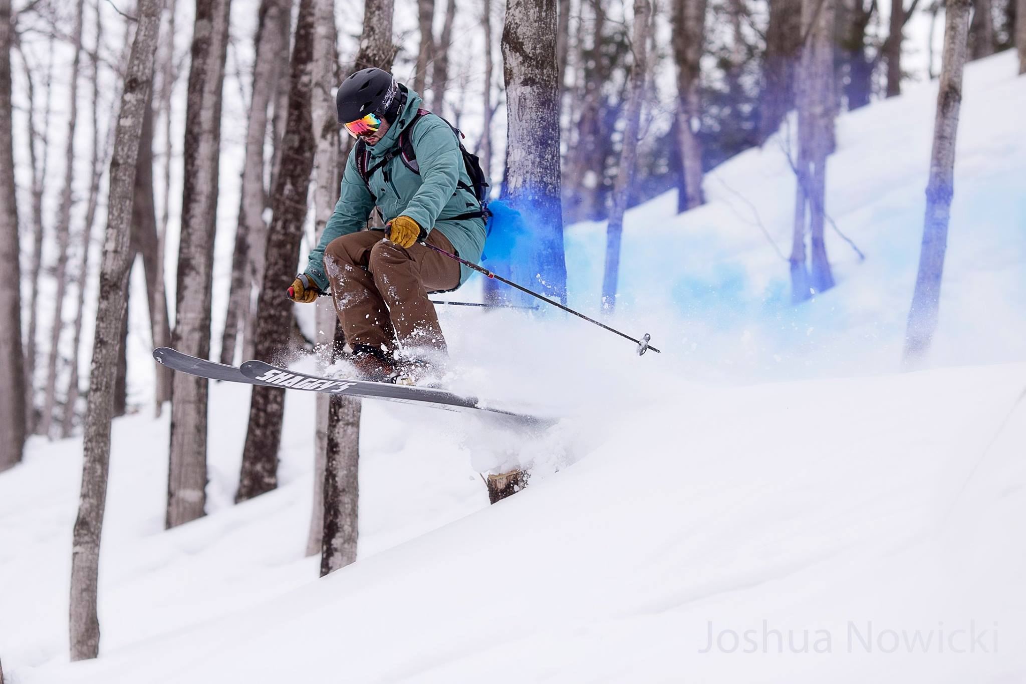 Smoke Bomb Skiing