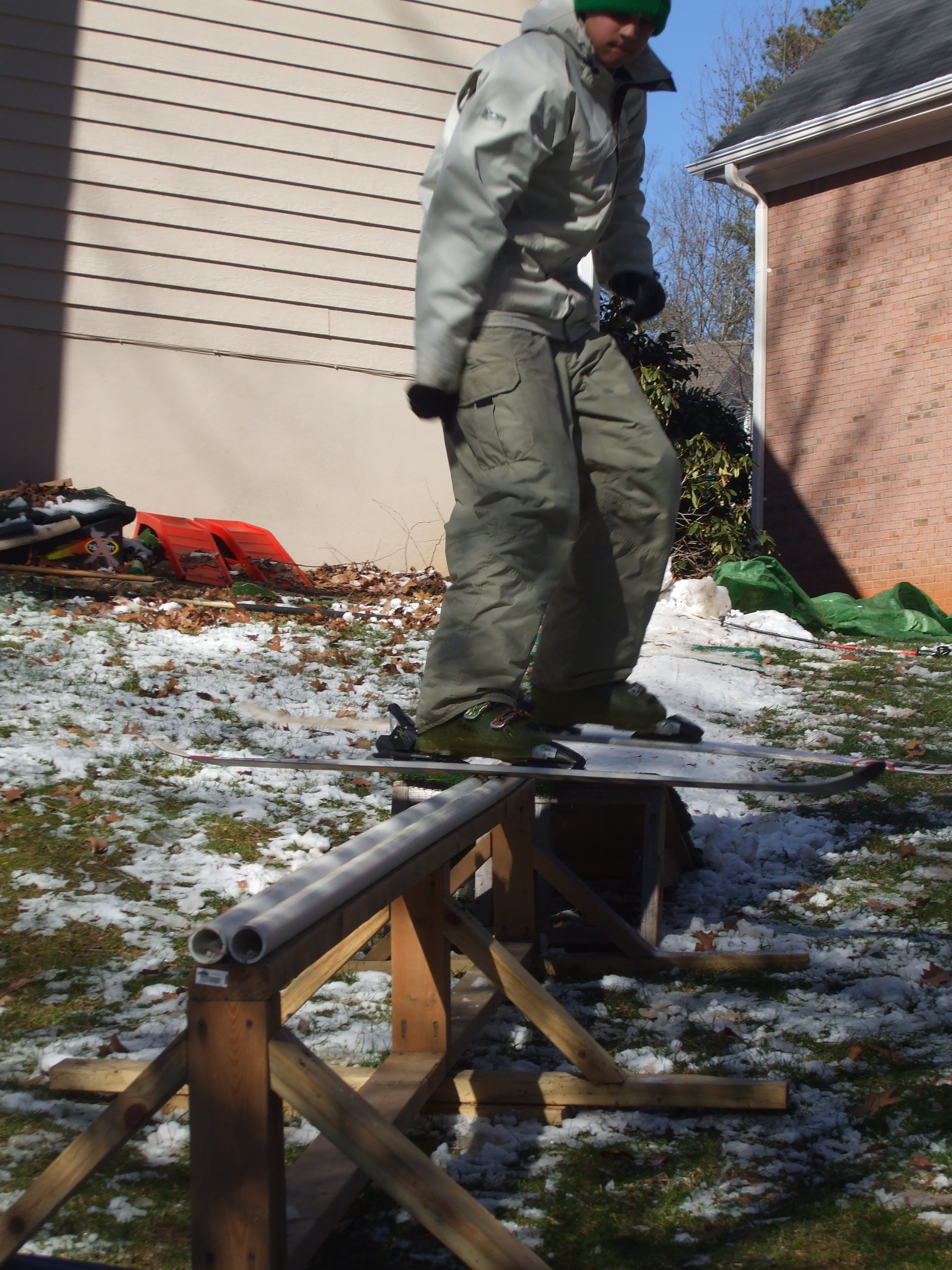 Snow in Atlanta-my backyard rail