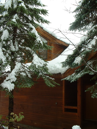 Snow in Killy! My roof....
