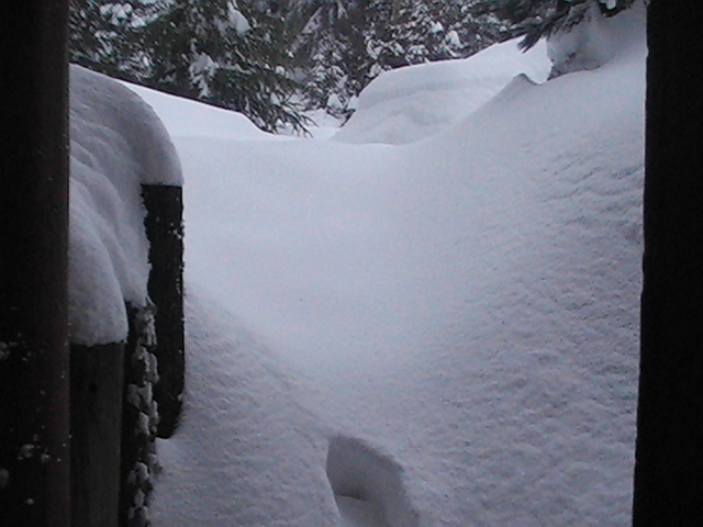 Snow outside my house