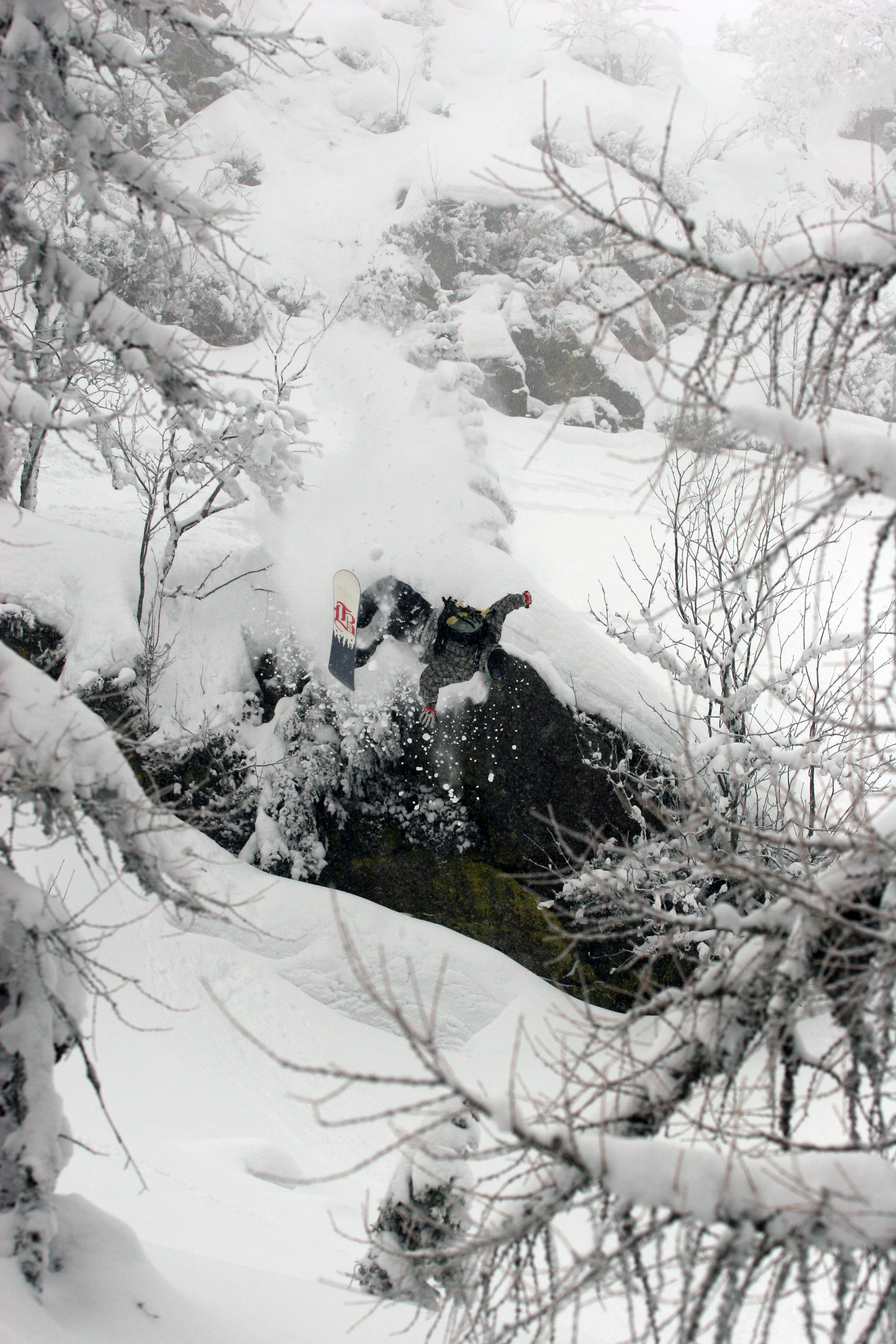 Snowboard sideflip bail