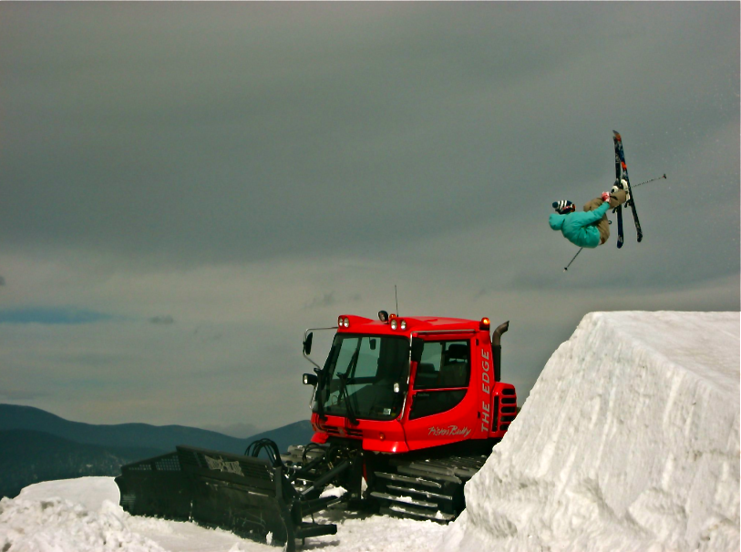 Snowcat jump
