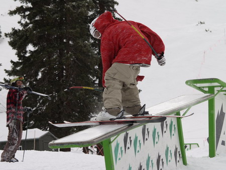 Snowy day at the basin