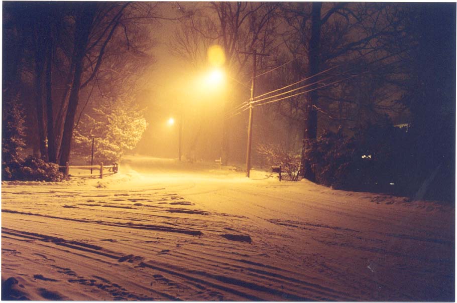 snowy night