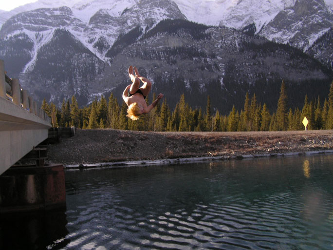some cold ass water in canmore