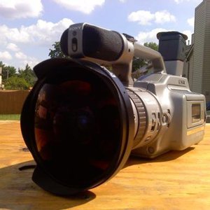 Sony vx1000 with a opteka death, 1 spacer.