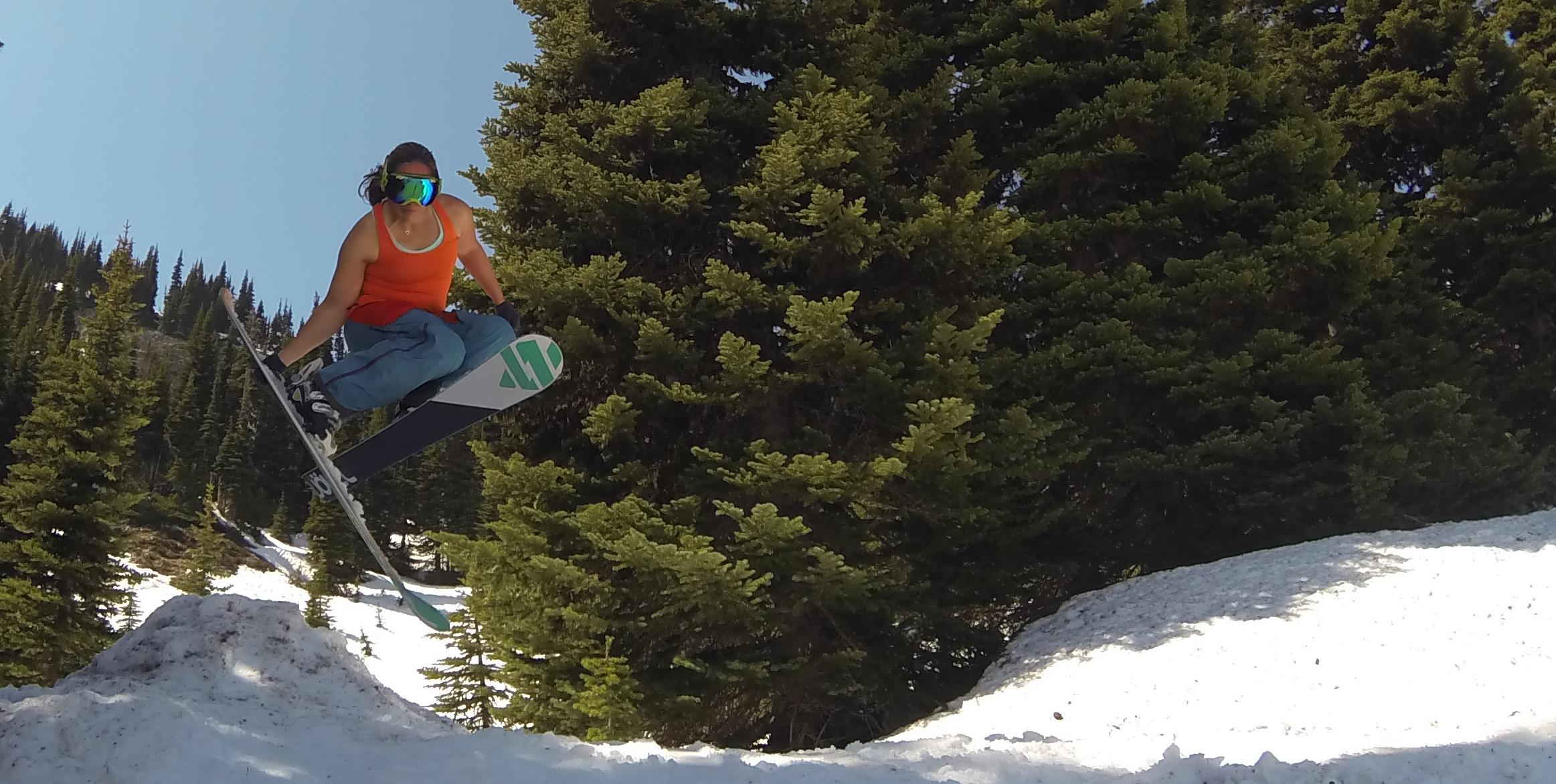 Spring skiing grabs
