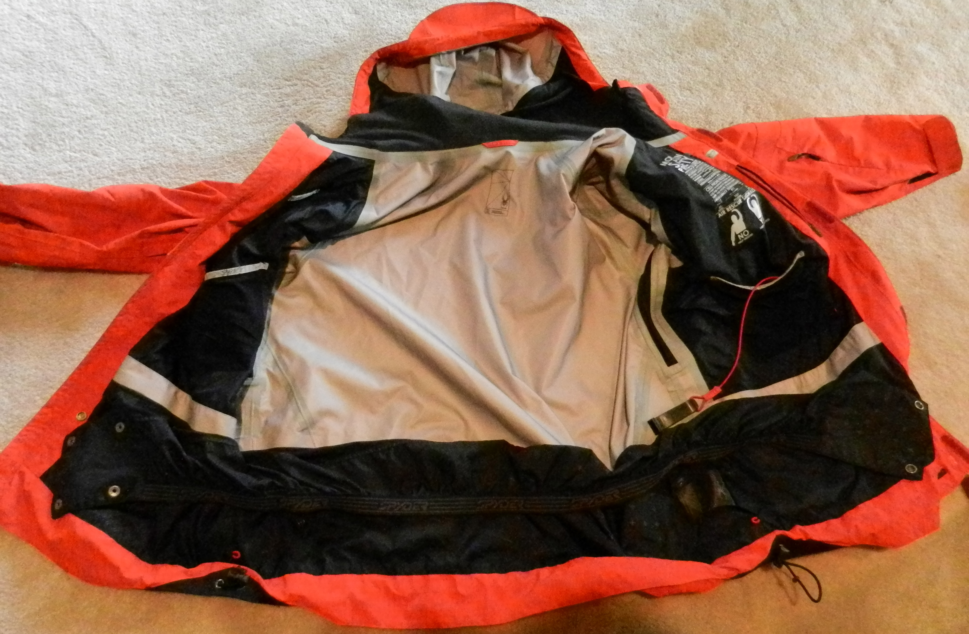 spyder jacket inside