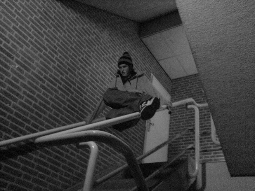 Stairslidin at school