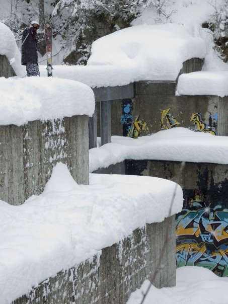 Standing on the Dam in Creekside
