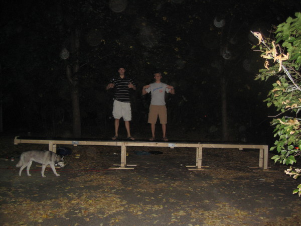 Standing proudly on the finished product