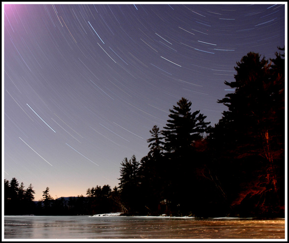 Star Trails Over Squam Lake
