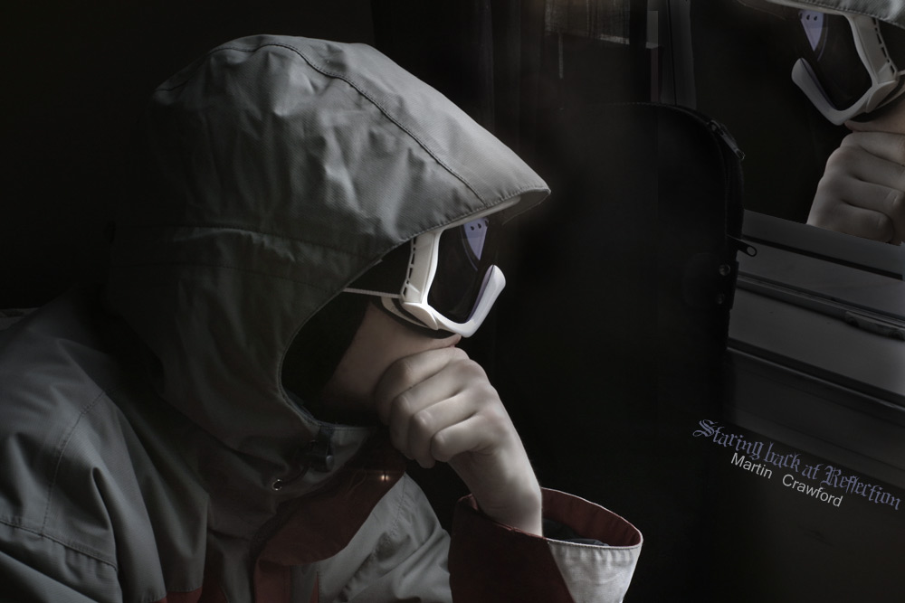 staring back at reflection