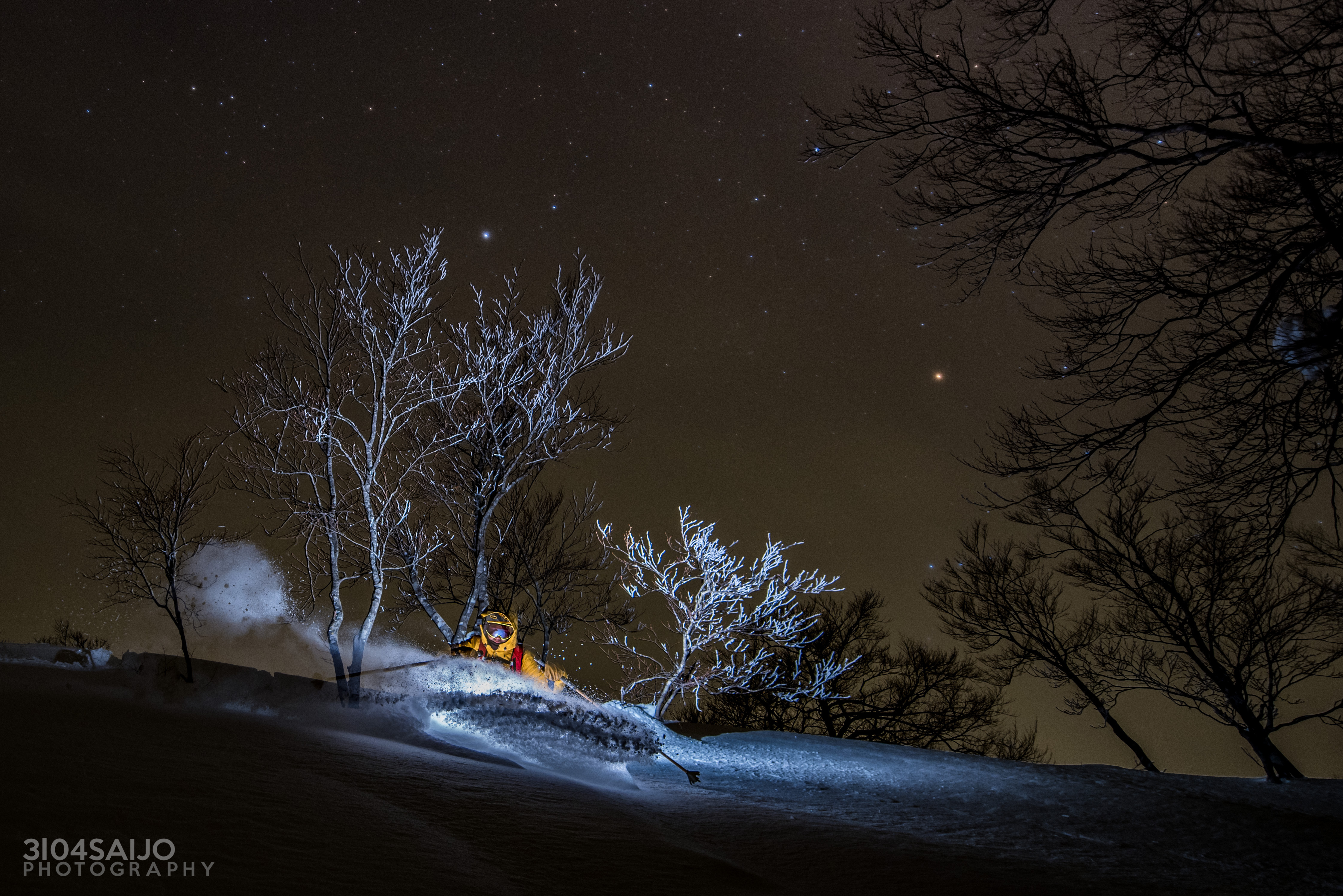 Starlit sky ski