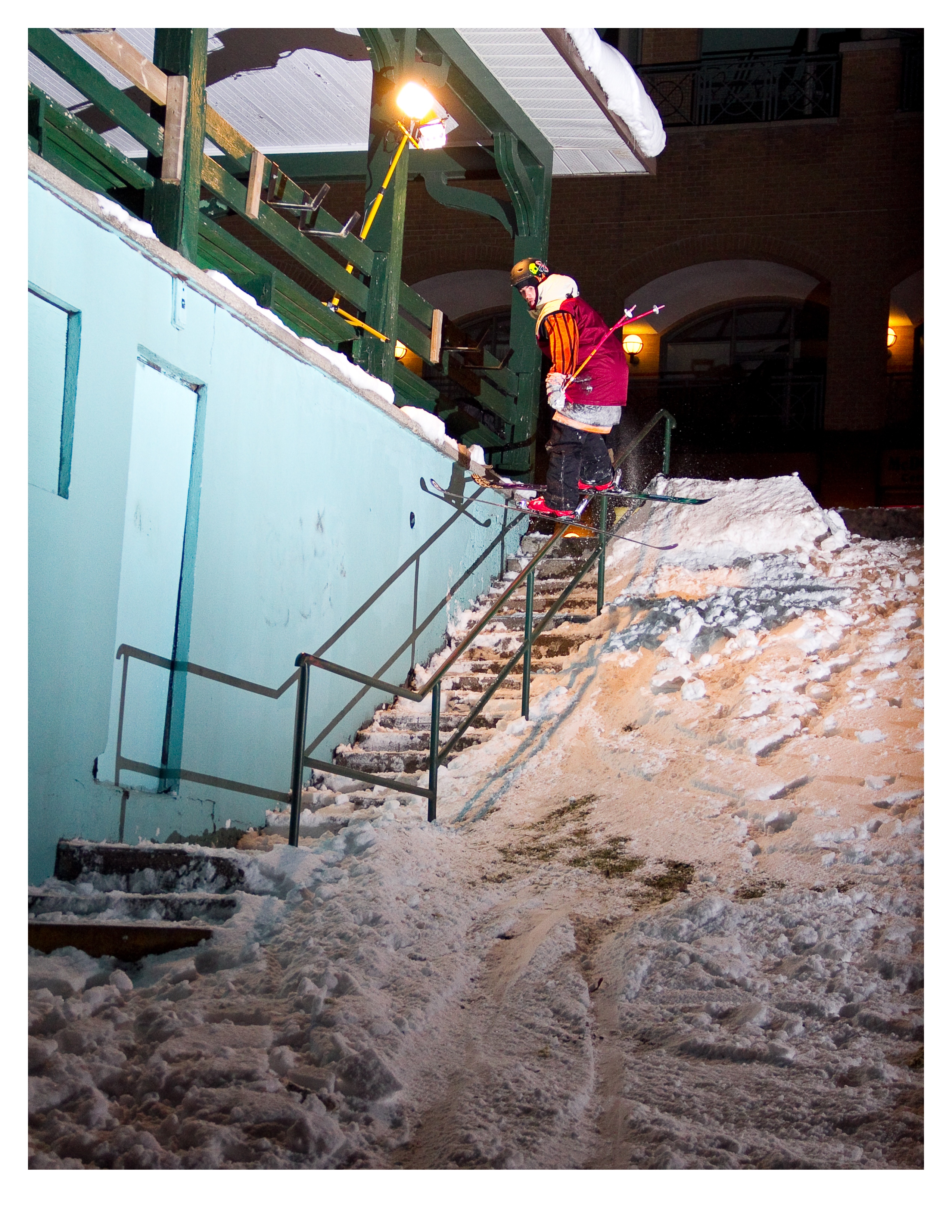 Steep Down Flat Beside Wall