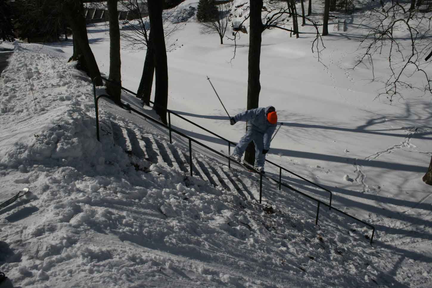 Steep little handrail