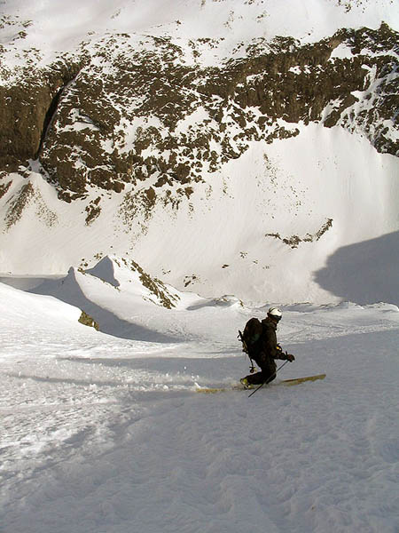 Steep telemark skiing