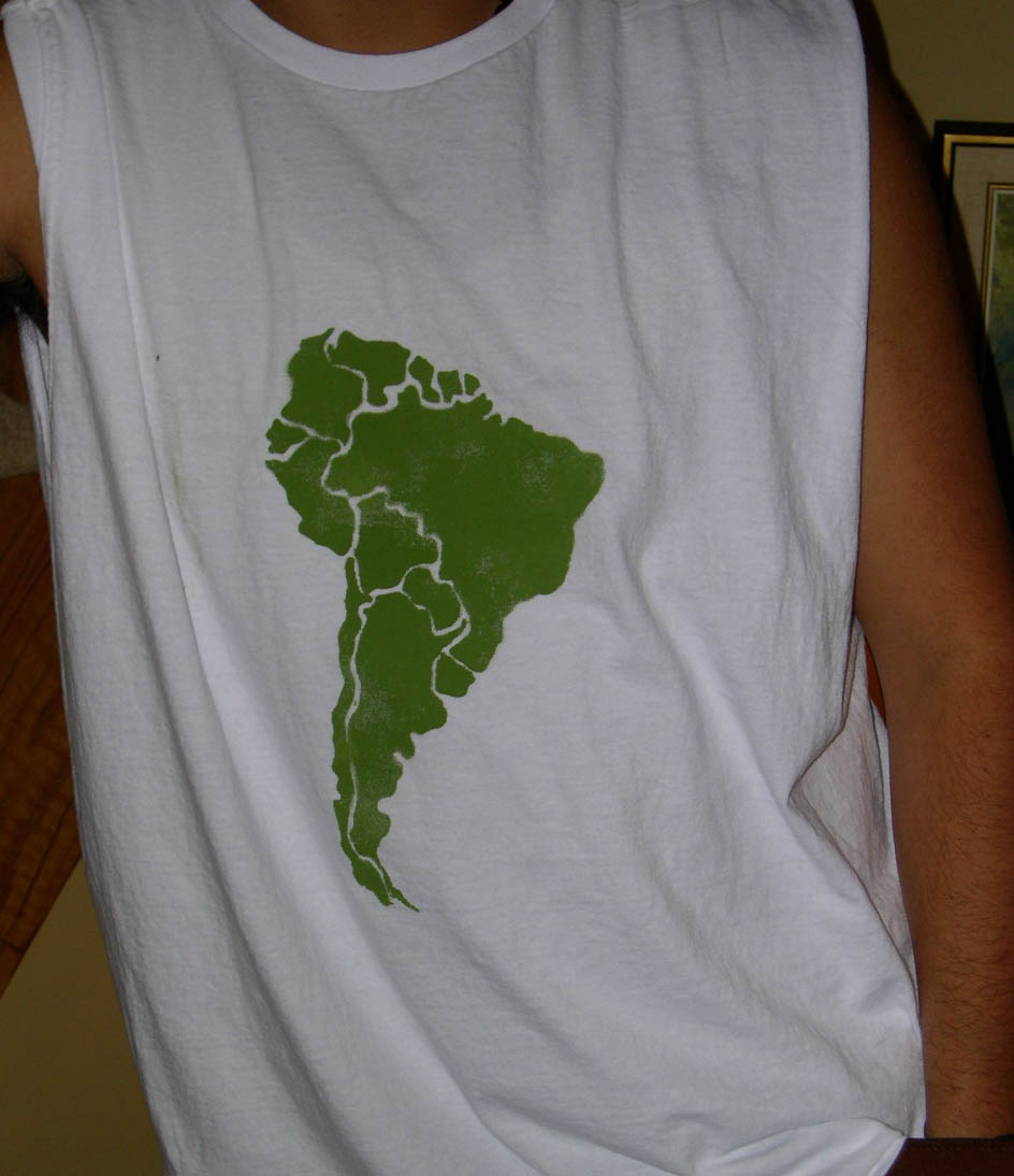 stencil on a shirt i made for a friend