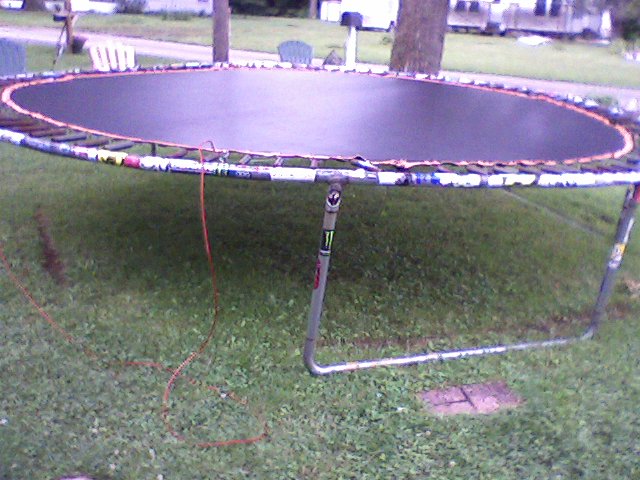 Sticker Job on the trampoline
