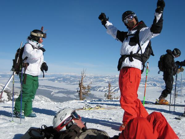 Stoked on finally a blue day in Jackson