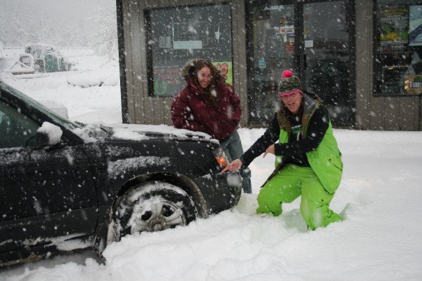 Stoked on mid-october snow on the way to berthoud pass