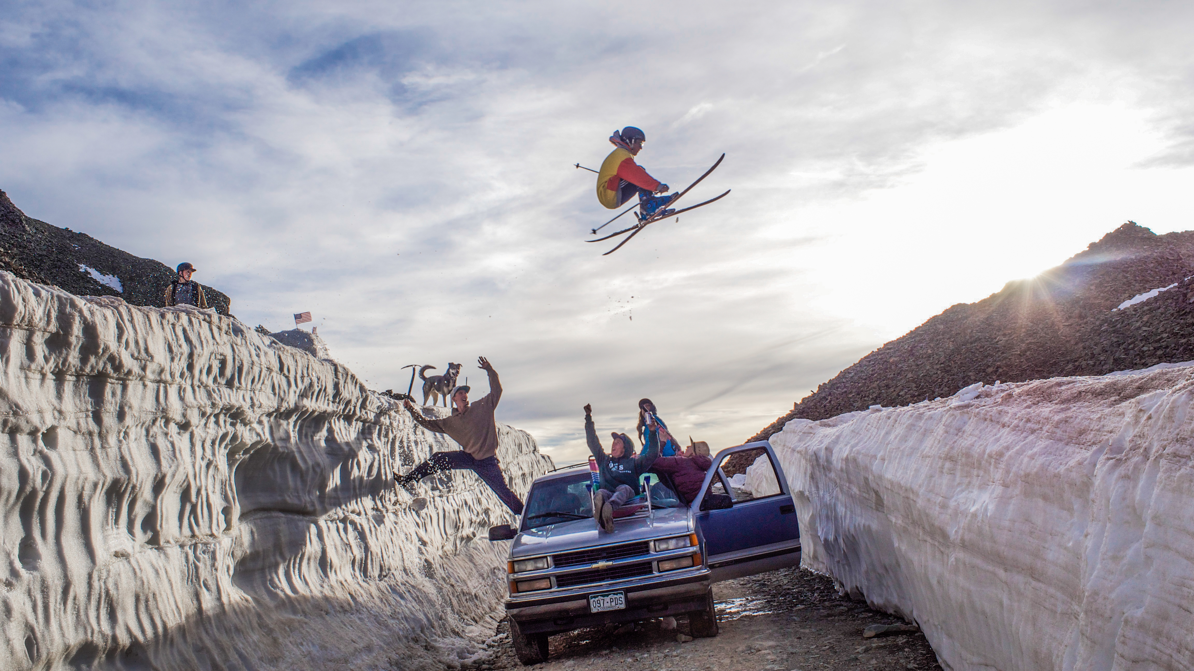 Summer Road Gap Skiing 