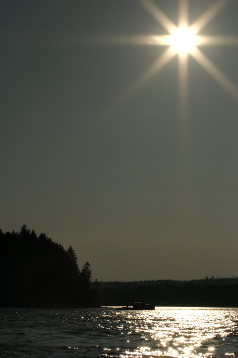 Sun reflection on the water