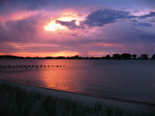 Sun Set Over Lake Superior in Grand Marais