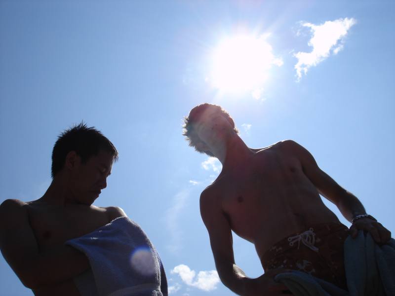 Sun Shinning at the beach