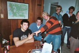 Sunny and Schup after a bottle of whisky.