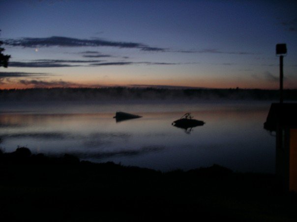 Sunrise before wakeboard shred sesh