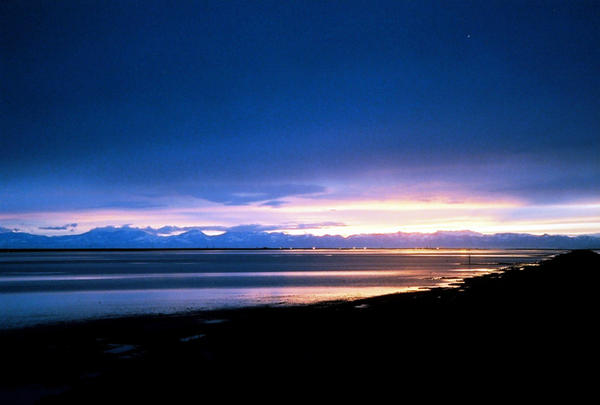 sunset at salt flats
