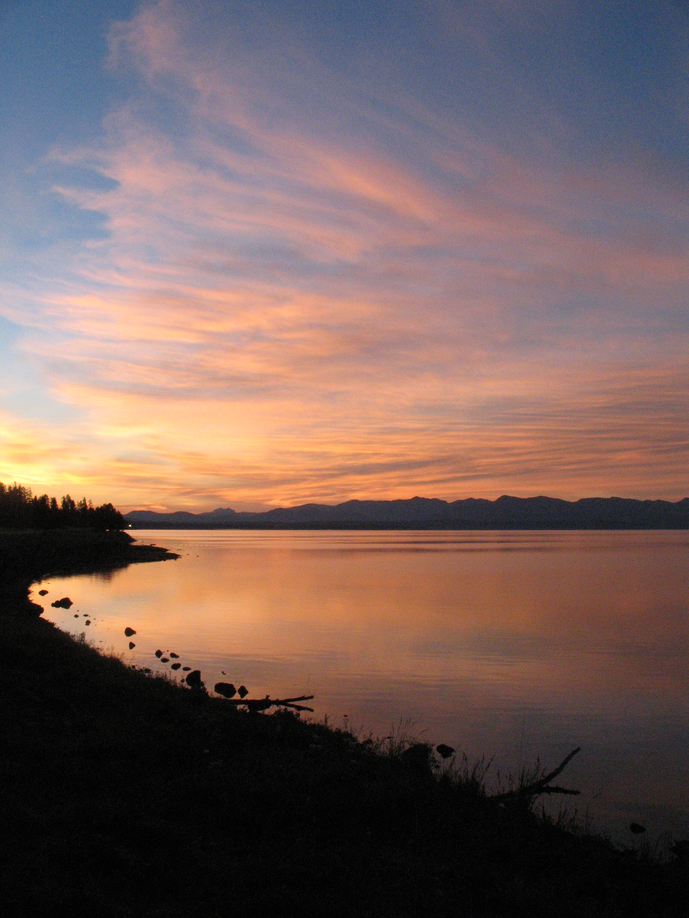 Sunset in yellowstone