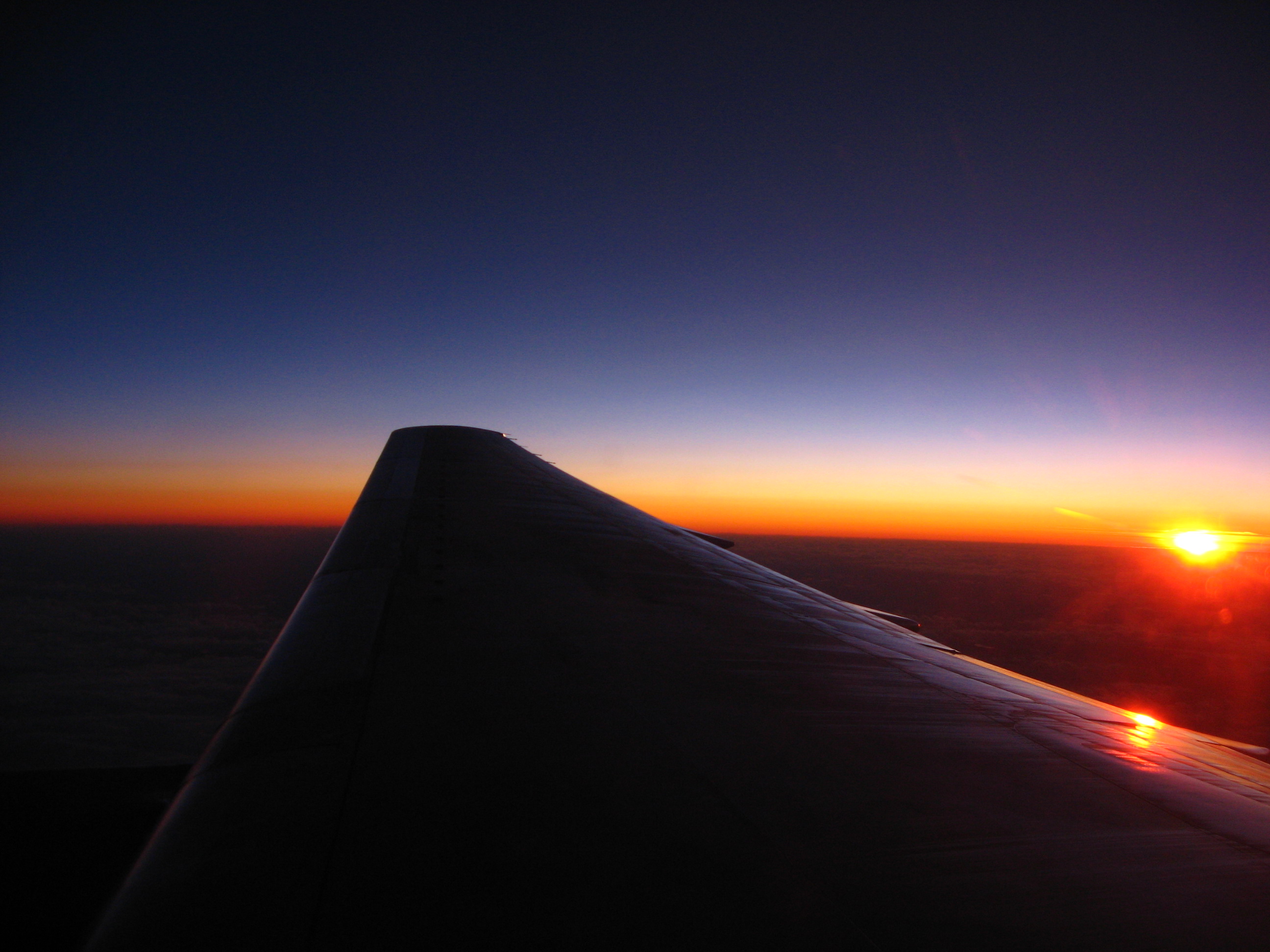 Sunset on Airplane
