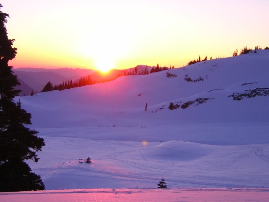 Sunset on Mt. Rainier