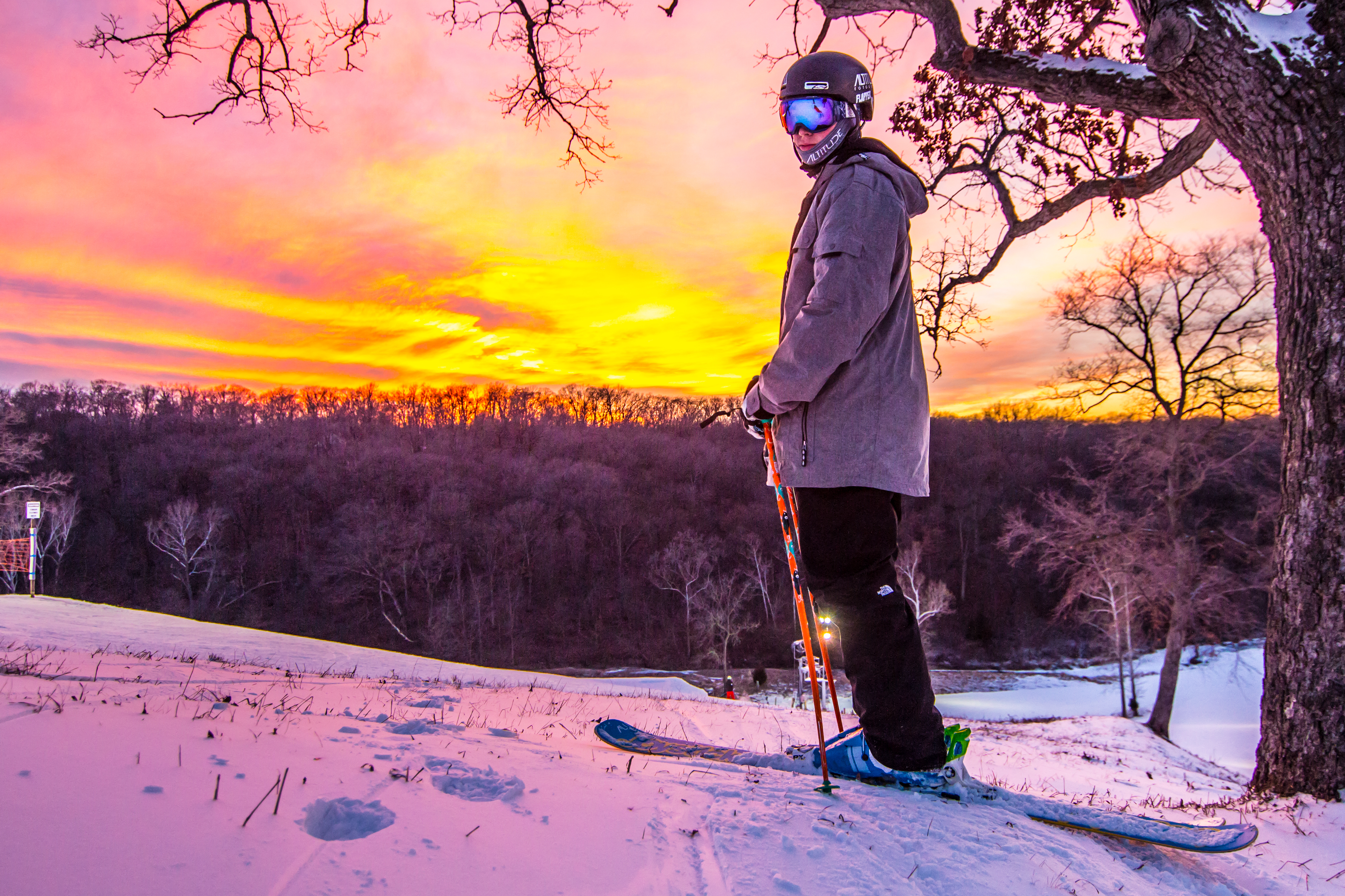 Sunset on the slopes