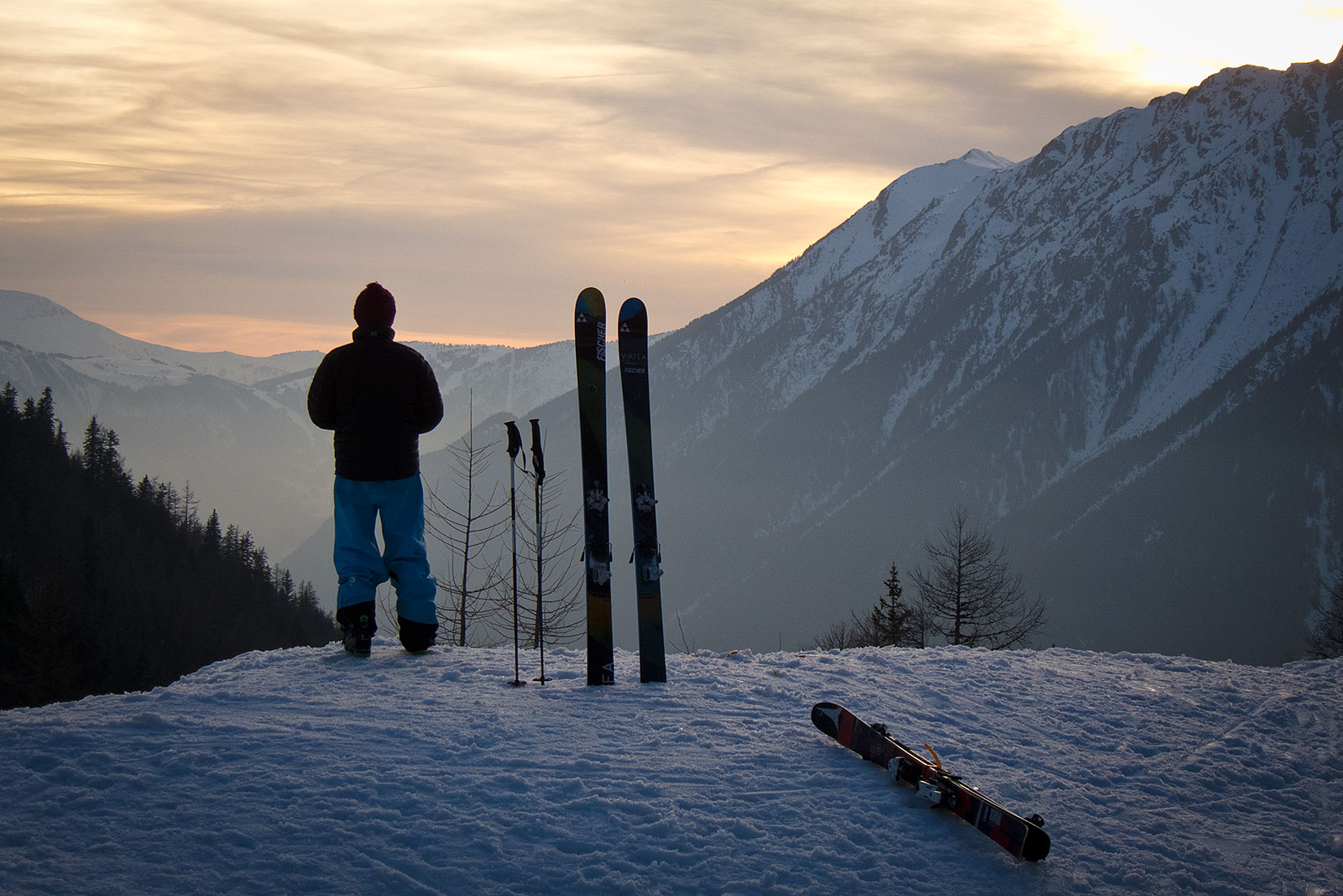 Sunset over Chamonix