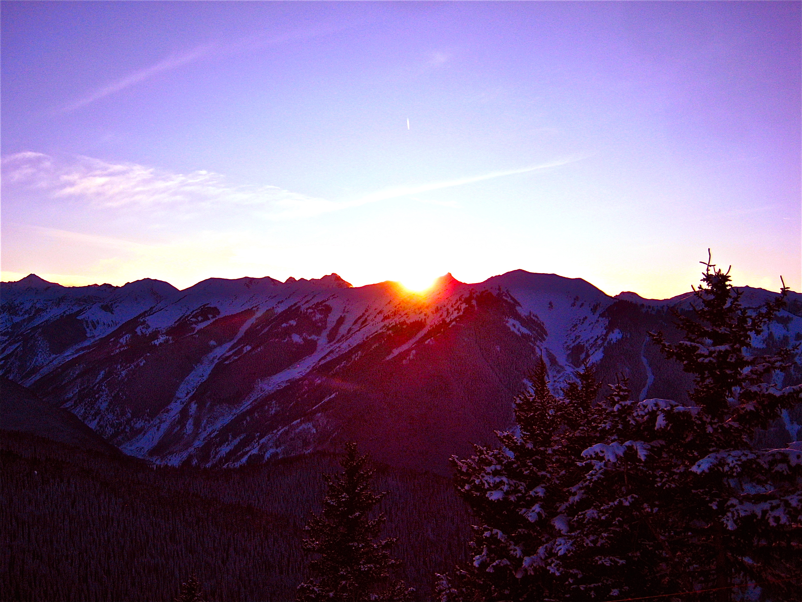 Sunset over Highlands Bowl