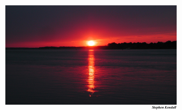 Sunset over the Indian River in Delaware