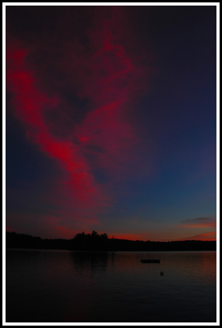 Sunset Reflecting on a Cloud Over Mouse Island