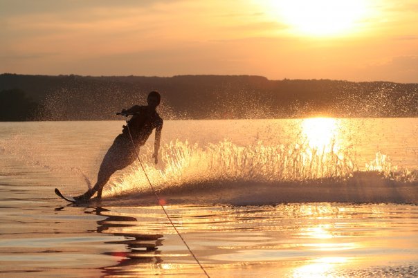 Sunset waterski
