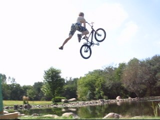 superman seat grab on BMX
