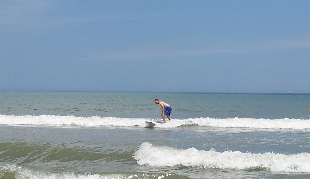 Surfing really small break in Fla.