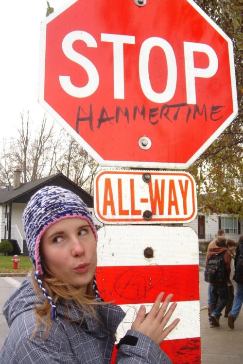 susan vandalized a stop sign ohhh rebel now