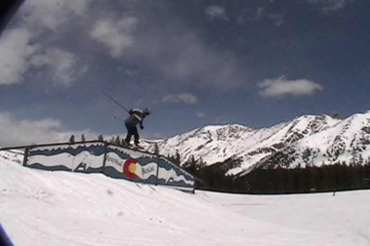 Sweet Trap rail at A-Basin end of season 05'