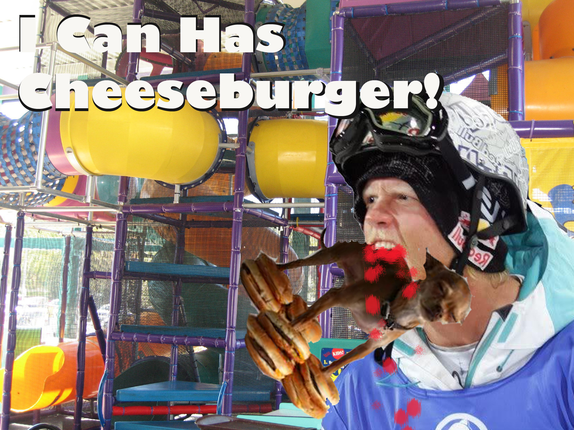 T hall has cheese burger