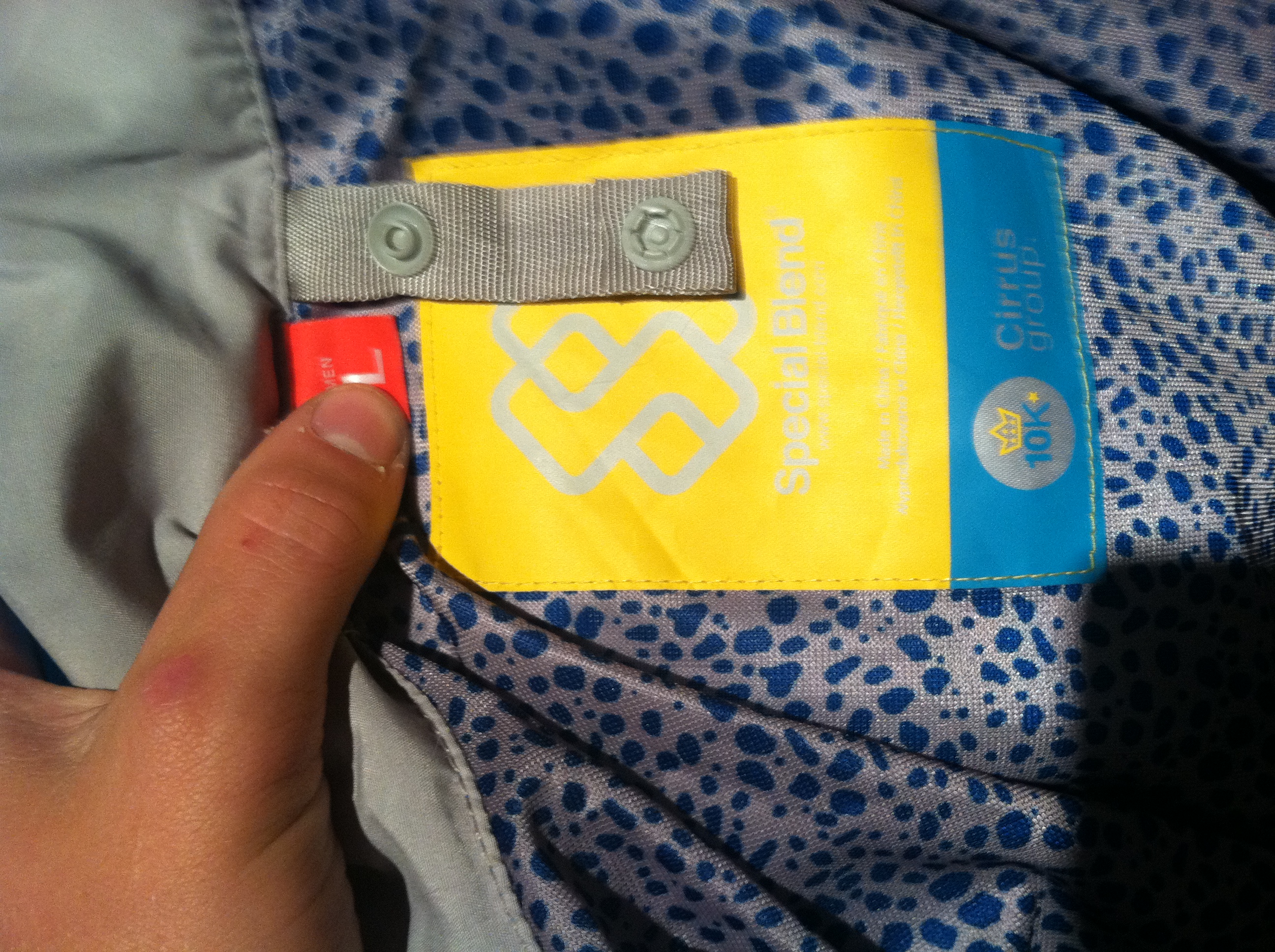 Tags on session coat