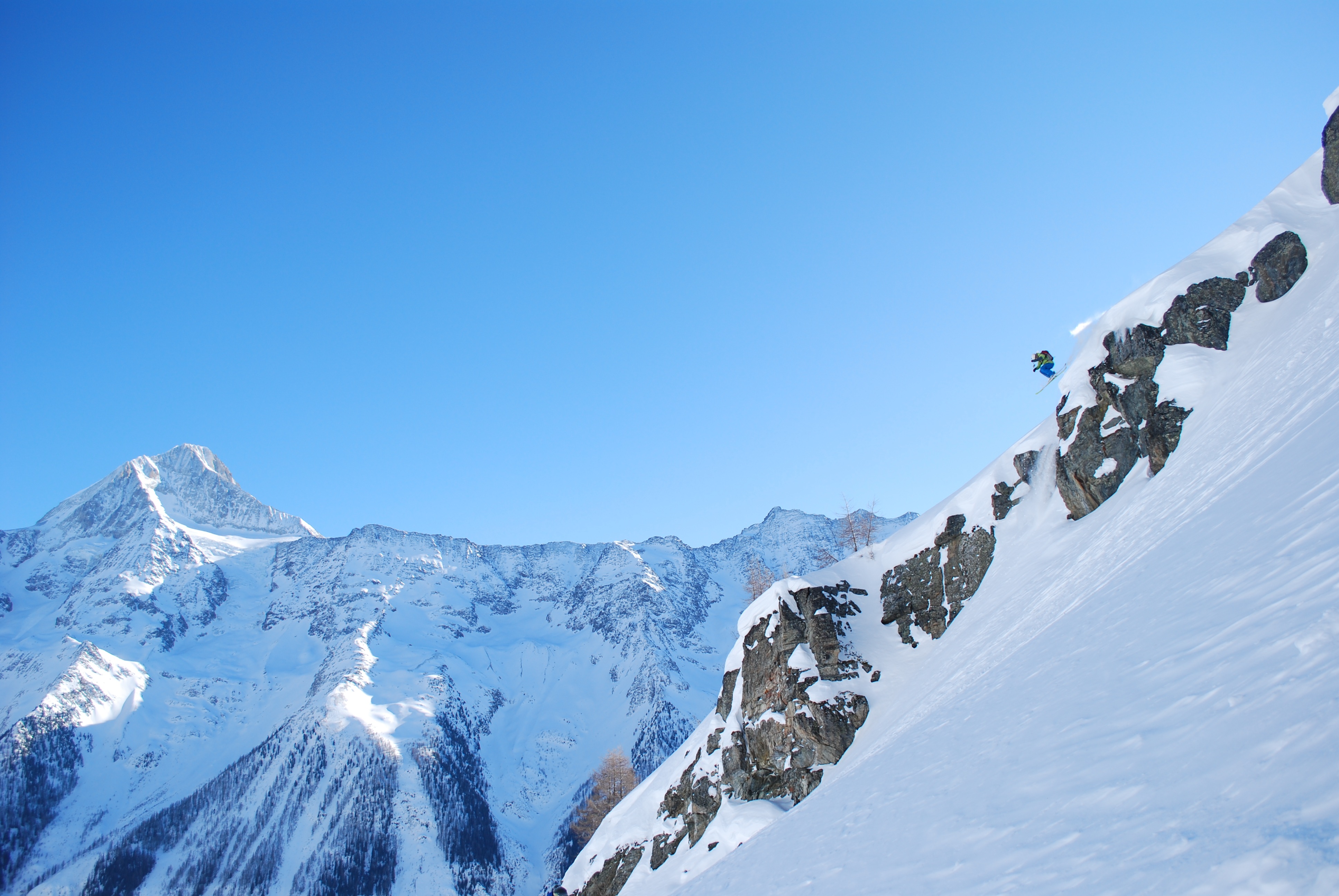 Taking air in Lauchernalp